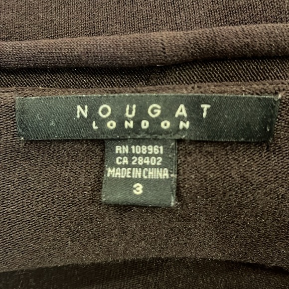 VGUC Nougat London dark brown long sleeve cardigan with beaded hook & eye close - Picture 6 of 8